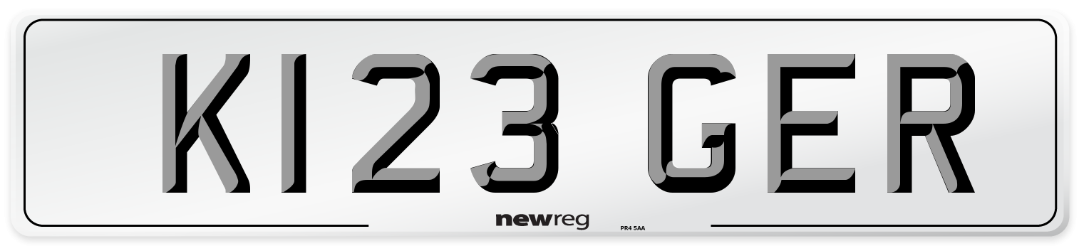 K123 GER Number Plate from New Reg